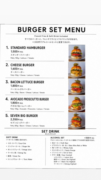 ハンバーガーメニュー