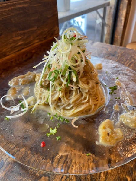 焼き茄子の冷製カッペリーニ